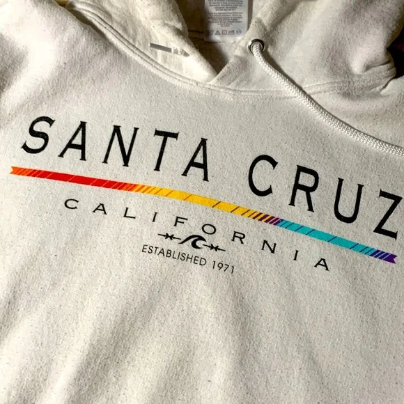 SANTA CRUZ California White Graphic Hoodie SWEATSHIRT - Picture 2 of 12